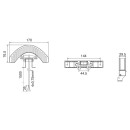 FABRILcar® LED-Blitzleuchte 42-405, 12/24V, gelb, 1,5m, openend