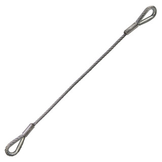 Kipperseil Ø 13 mm, verzinkt, mit Kauschen, 900 mm