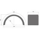 Hinterrad-Kotflügel H-PE 65.1300.21, Polyethylen