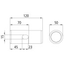 PVC-Endstopfen mit Langloch für Planenrohr Ø...