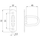 Bügelkrampe 45 mm, klappbar, verzinkt,...