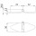 Seitenürscharnier verzinkt, L = 144 mm, B = 50 mm, H = 14 mm