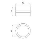 Zuggabelösen-Buchse Außen-Ø 49,0 mm, geschlossen