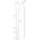 CS Einschubprofil BG gekröpft, Nennhöhe 1200 mm