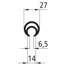 Planenspannrohr, Aluminium roh, Ø 27 mm,...