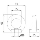 Ringmutter, verzinkt, DIN 582/ISO 3266, M 16