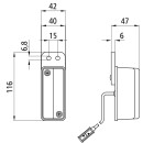 Hella, 24 V, Umrissleuchte, links, 0,50 m, P&R