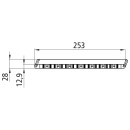 3. Bremsleuchte LED, 24 V, Kabel 0,50m, open end, Einbauversion