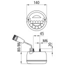 2-Funktionsleuchte LED, 12/24 V, 140 mm Ø, 0,15 m,...