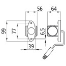 Superpoint III LED, 24 V, li/re, rt/ws/ge, 0,50m, 3-pol., Anbau