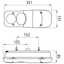 Eurofab, 12 V, rechts, Tülle, Bolzenabstand 152 mm