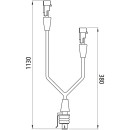 Y-Kabel, 2-pol. Superseal, Buchse + Stift