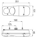 Eurofab, 12 V, rechts, 7-polig AMP, Bolzenabstand 160 mm