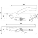 Übertotpunkt-Spanner H 519, seitlich, links, roh, für Ø 30 mm