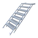 Treppe ausziehbar, 7 Stufen, Stahl feuerverz., L 2470/B 705 mm