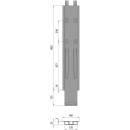 K20 Mittelrunge, Stahl, microZINQ® 5, 800 mm, mit...