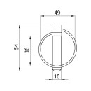 Klappsplint, galvanisch verzinkt, 10 mm, runder Federring