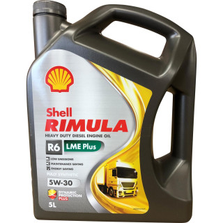 Shell Rimula R6 LME PLUS 5W-30 5 Liter 3677/VDS4.5 Hochleistungs-Dieselmotorenöl für NFZ mit MAN 3677