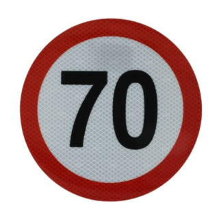 Aufkleber Geschwindigkeit 70 km/h