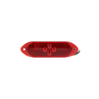 SMD 04 CK - Heckansicht Positionsleuchte, LED, ADR, rot, 24V, Click-in Anschluss für Flachkabel, mit 500mm Kabel, mit Rückstrahler