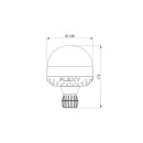 VENUS LED - Rundumkennleuchte VENUS, für flexiblen Aufsteckrohr, LED, 10-30V, gelb, Blitzlicht, 9W, Ø128mm, R65, R10