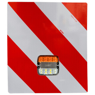 Überbreiten-Warntafel + FABRILcar® 2-K-Leuchte LED, vorne li