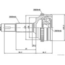 HERTH+BUSS JACOPARTS J2822122 Gelenksatz, Antriebswelle...