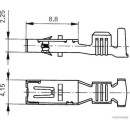 50x HERTH+BUSS ELPARTS 50253238 Crimpverbinder KOSTAL SLK 2,8 ELA, 1 - 2,5 mm² passend für MERCEDES-BENZ