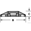 100x HERTH+BUSS ELPARTS 50265720 Befestigungssockel, Kabelbinder mit Klebefolie, 38 x 38 mm