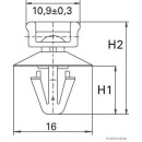 10x HERTH+BUSS ELPARTS 50265751010 Befestigungssockel, Kabelbinder Ø 6,5mm, Blechdicke 0,7#2 mm