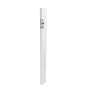 Aluminium Profil 25er Einfassung 621108, 830 mm, rechts, glatte Seite innen, epoxidgrundiert, gefräst Paco-Verschluss (2. Kammer, 152 mm von OK - Mitte Verschluss)
