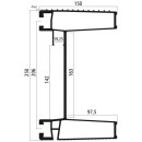 Alu Unterfahrschutz 564040, bearbeitet, 2400 mm, RAL 9005