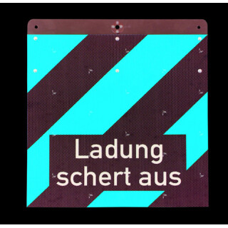 Warnflagge mit Befestigungsleiste, PVC-Gewebe, Typ II, retroreflektierend RA 2/B, weiß-rot, 465 × 425 mm, Warnflagge für Nachläufer (gemäß § 22 Abs. 4 StVO, § 51a Abs. 7 StVZO)