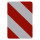 Warntafel starr, 282 × 423 mm, rechtsweisend, Stahlblech ohne Kantenschutz, Typ I, retroreflektierend RA1/A, weiß-rot
