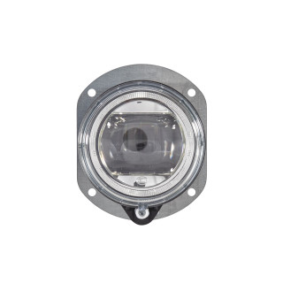 HELLA - LED-Nebelscheinwerfer - 90mm Performance L4060 - 12/24V - rund -  Einbau - glasklare Streuscheibe - Lichtscheibenfarbe: glasklar - Stecker:  FEP