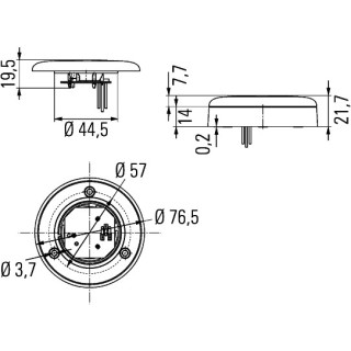 HELLA 2JA 344 190-351 Innenraumleuchte - SpotLED Celis - LED - 12/24V