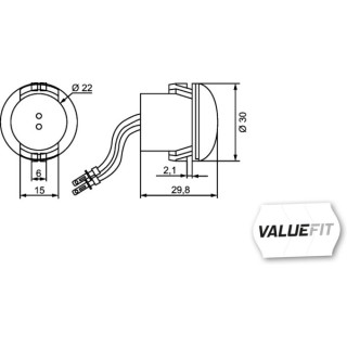 HELLA VALUEFIT 2PS 357 011-001 Seitenmarkierungsleuchte - Valuefit - LED - 24/12V