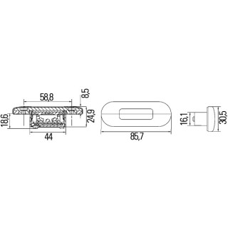 HELLA 2XT 959 680-612 Einstiegsleuchte - LED - 12/24V