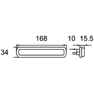 HELLA 2PS 013 300-261 Seitenmarkierungsleuchte - Shapeline Tech - LED - 24/12V