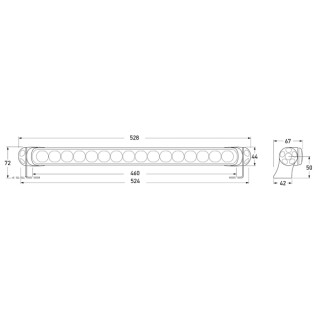 HELLA 2XD 958 130-661 LED-Arbeitsscheinwerfer - Light Bar LB470 R - 12/24V  - LKW Ersatzteile beim Experten bestellen