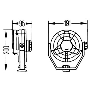 HELLA 8EV 003 361-011 Ventilator - Turbo - 24V - 6.5W - schwarz - Kabel: 1400mm
