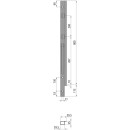K20 Eckrunge vorne, links, Alu eloxiert, 800 mm,...