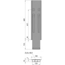 K20 Mittelrunge, Aluminium eloxiert, 600 mm, ohne Aufnahme