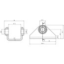 Niedriger Federschuh, für Federbreite 60 mm