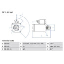 Starter - Bosch 0 986 020 190 - 0986020190