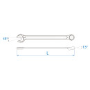 Ring Maulschlüssel leicht - 15mm KING TONY - 106215