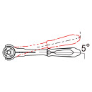 Umschaltratsche mit drehbarem Kopf 1/4" KING...