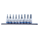 1/4" TORX-Steckschlüssel-Satz auf Clip-Leiste -...