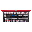 3/8" Steckschlüssel-Set mit Zubehör,...