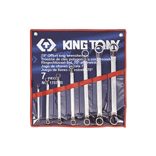 Polygonaler Doppel-Ringschlüssel 45° Set, Zoll - 7 tlg. KING TONY - 1707SR